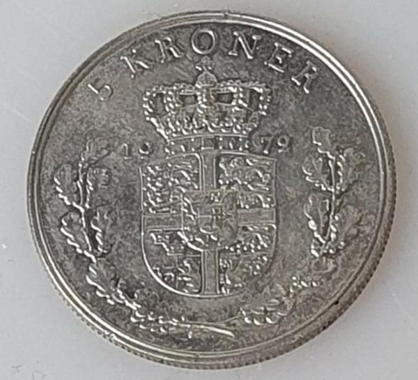 5 Kroner, Daenemark, Kursmuenze aus dem Jahr 1972