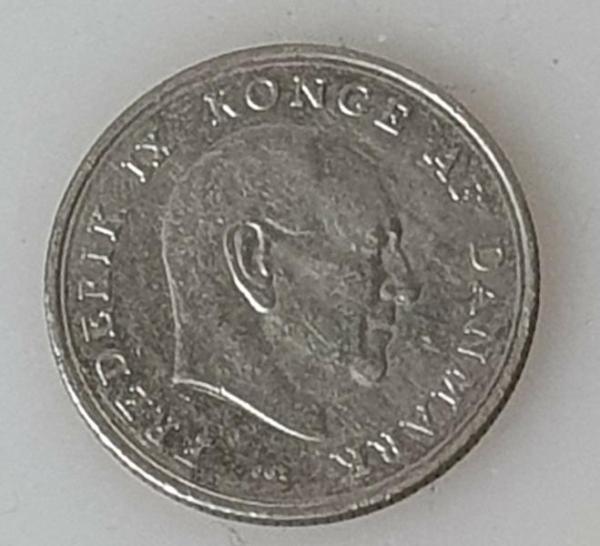 1 Krone, Dänemark, Kursmünze aus dem Jahr 1962