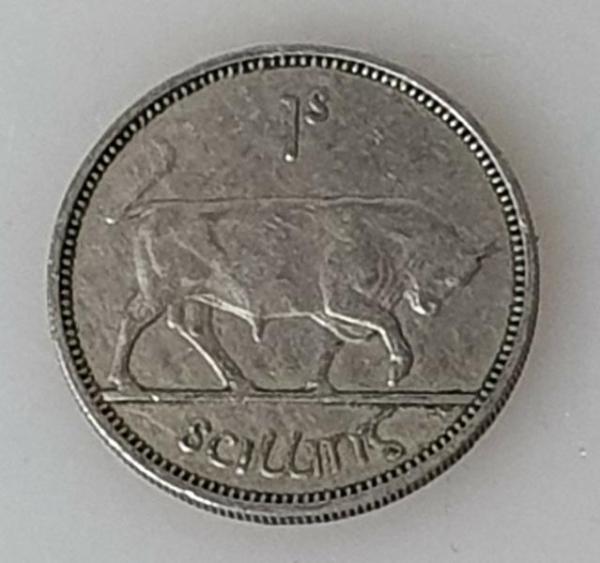 1 Schilling, Irland, Kursmünze aus dem Jahr 1951