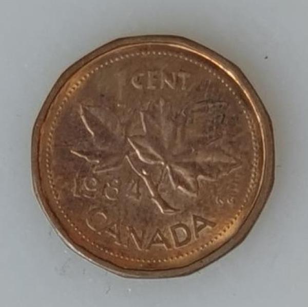 1 Cent, Kanada, Kursmünze aus dem Jahr 1984