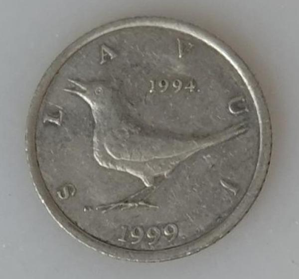1 Kuna, Kroatien, 5. Jahrestag, Kursmünze aus dem Jahr 1999