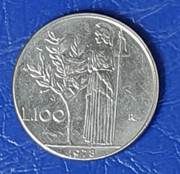100 Lire, Italien, Kursmünze aus dem Jahr 1978
