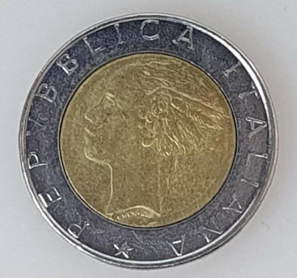 500 Lire, Italien, Kursmünze aus dem Jahr 1983