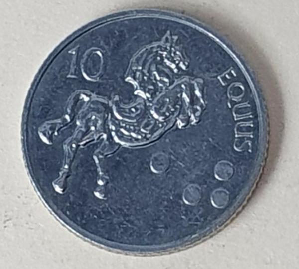 10 Tolarjev, Slowenien, Kursmünze aus dem Jahr 2002