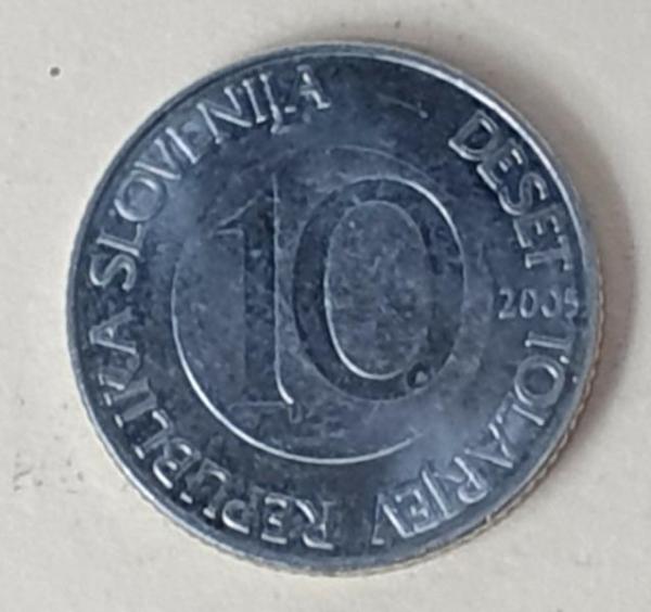 10 Tolarjev, Slowenien, Kursmünze aus dem Jahr 2005