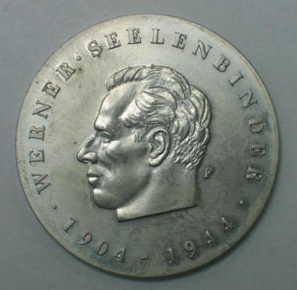 DDR, Neusilber-Medaille 1974, Werner Seelenbinder