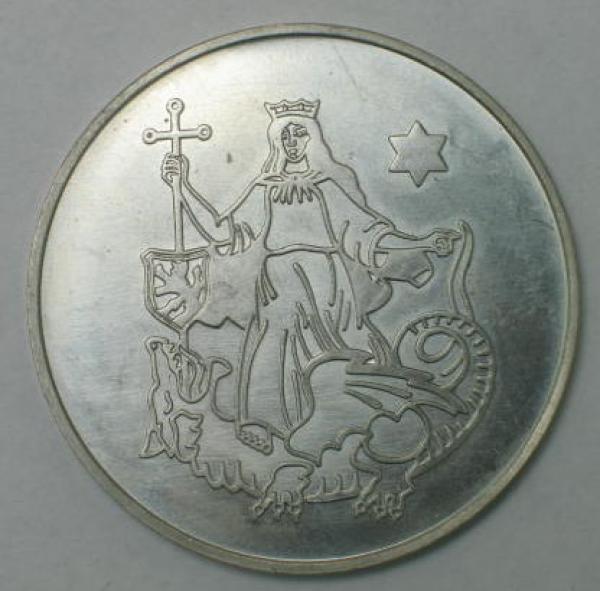 DDR, Neusilber-Medaille 1976, 1100 Jahre Kahla