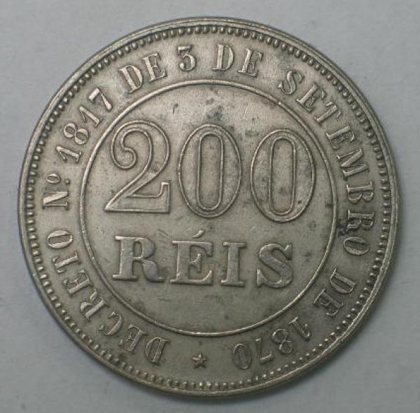 200 Reis 1871, Brasilien