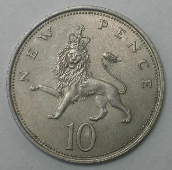 10 New Pence 1968 Großbritannien - Elisabeth II-