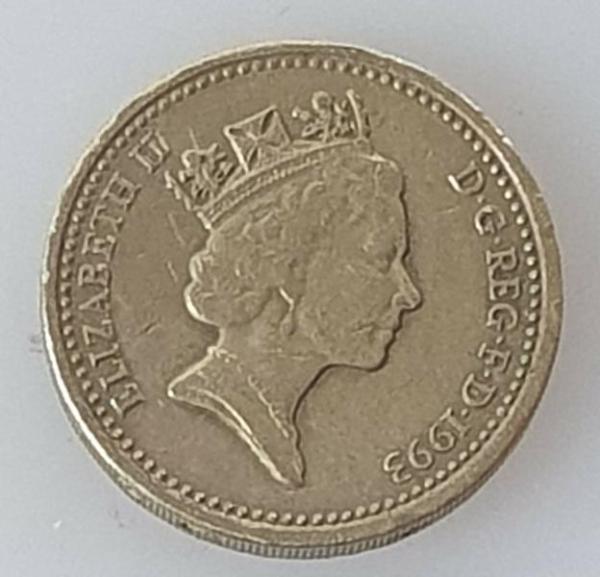 1 Pfund (One Pound) 1993 -Elisabeth II-, Großbritannien