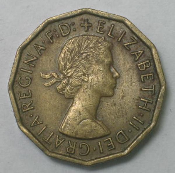 3 Pence 1967 "Fallgitter" Großbritannien - Elisabeth II-