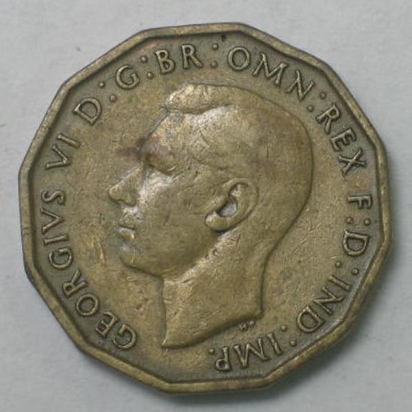 3 Pence 1938 Großbritannien -George VI-