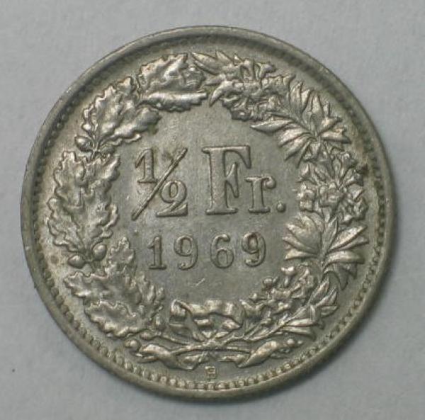 1/2 Franken 1969, Schweiz