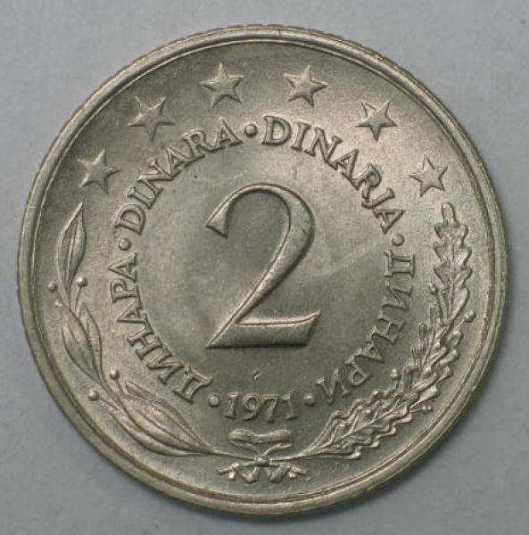 2 Dinar 1971, Jugoslawien