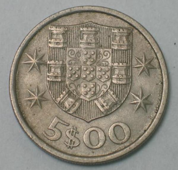 5 Escudos 1976, Portugal