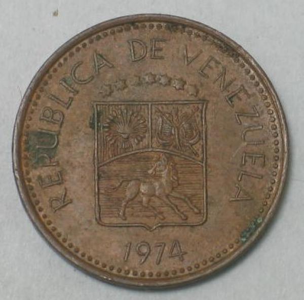 5 Centimos 1974, Venezuela
