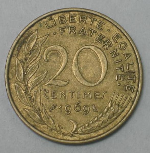 20 Centimes 1969, Frankreich