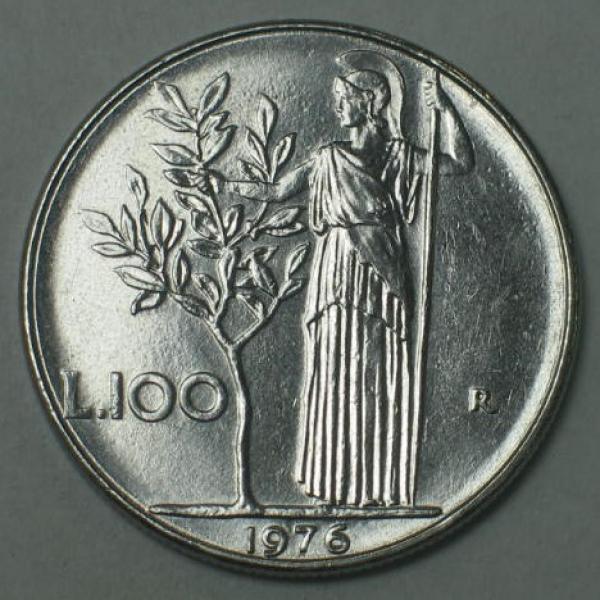 100 Lire 1976, Italien