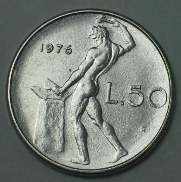 50 Lire 1976, Italien