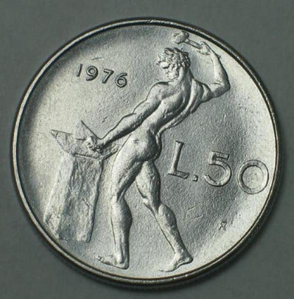 50 Lire 1976, Italien