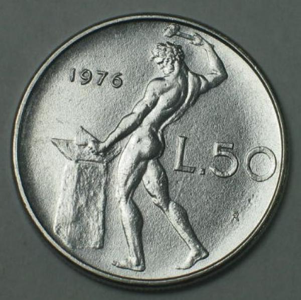 50 Lire 1976, Italien