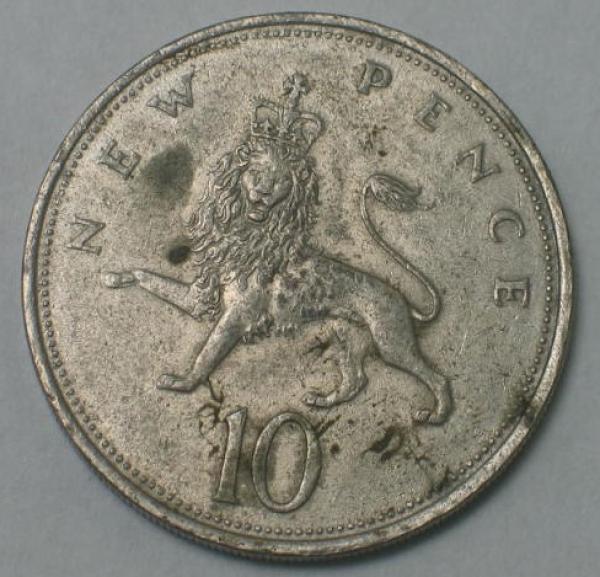 10 New Pence 1970 Großbritannien - Elisabeth II-