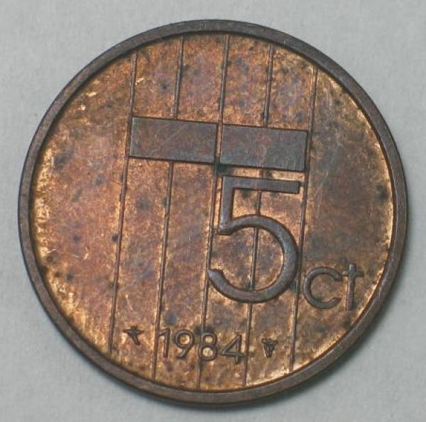 5 Cent -Königin Beatrix- 1984, Niederlande