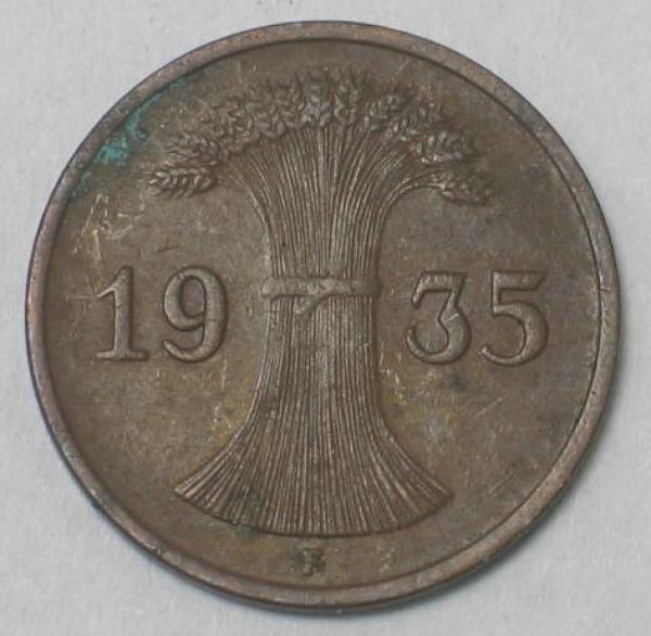 1 Reichspfennig 1935 F, Deutschland