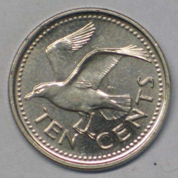 10 Cents 2008, Barbados