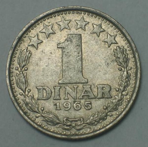 1 Dinar 1965, Jugoslawien