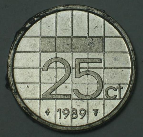 25 Cent -Königin Beatrix- 1989, Niederlande