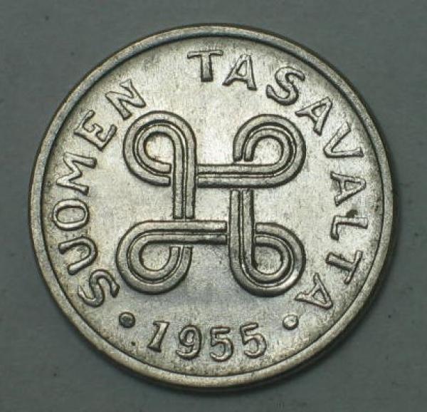 1 Markka 1955, Finnland
