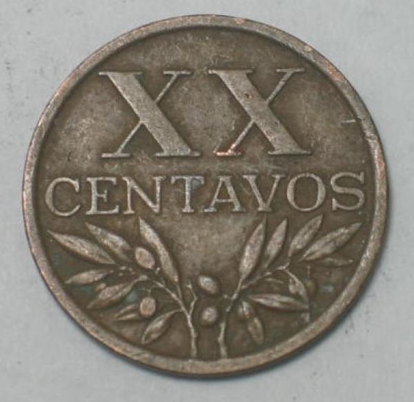 20 Centavos 1964, Portugal