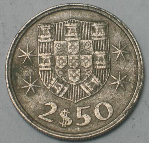 2,5 Escudos 1980, Portugal