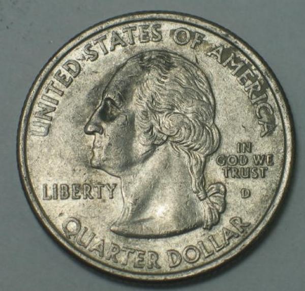 1/4 Dollar -Quarter Dollar- "Massachusetts State Quarter" 2000, USA