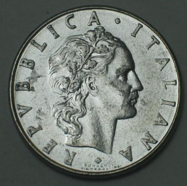 50 Lire 1965, Italien