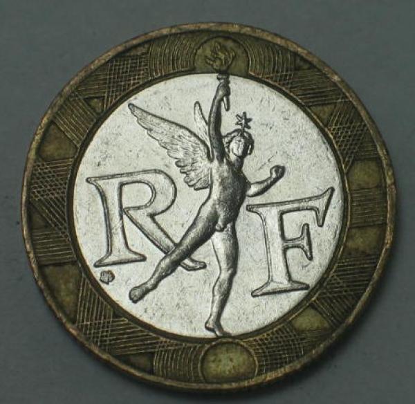 10 Francs -Genie- 1990, Frankreich