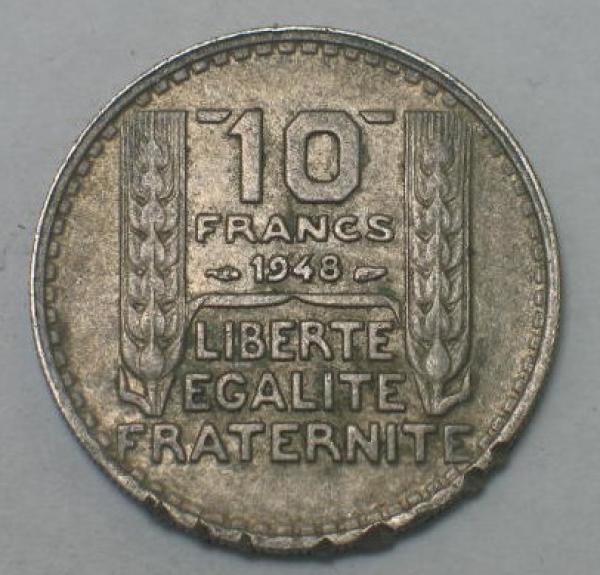 10 Francs 1948, Frankreich