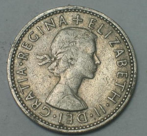 1 Shilling Elisabeth II 1962, Großbritannien, One Shilling 3 Löwen