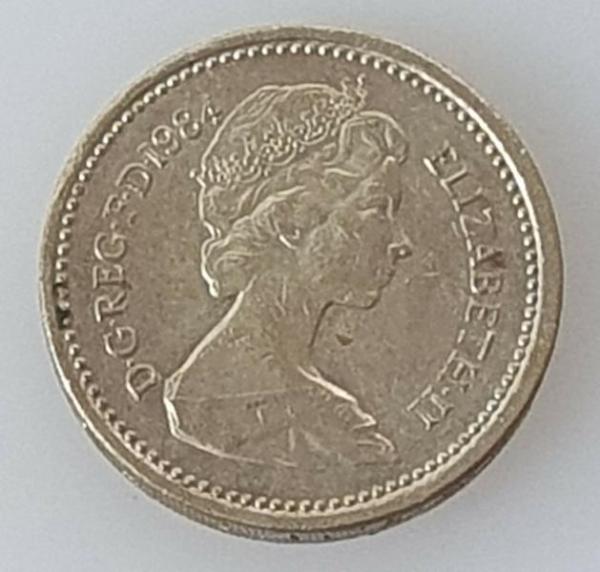 1 Pfund (One Pound) 1984 "Lauch" -Elisabeth II-, Großbritannien