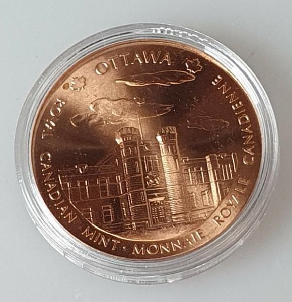 Medaille Royal Canadian Mint Ottawa aus Kupfer