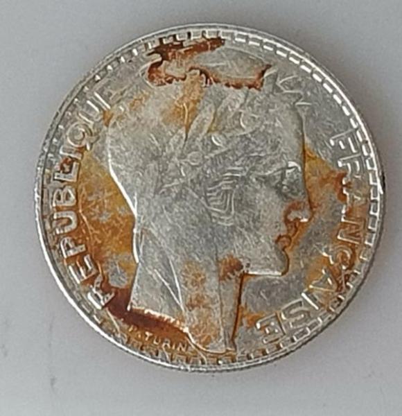 20 Francs 1933 Marianne, Frankreich, 680er Silbermünze