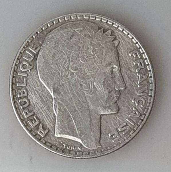 20 Francs 1933 Marianne, Frankreich, 680er Silbermünze