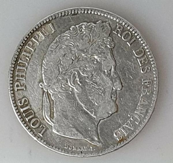 5 Francs 1838 Louis-Philippe I., Frankreich, 900er Silbermünze