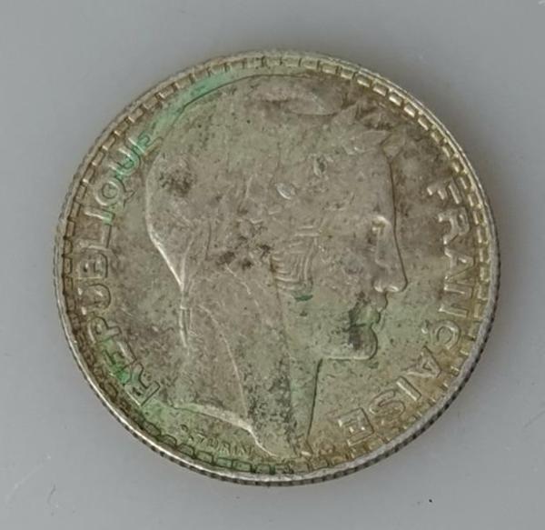 10 Francs 1934 Marianne, Frankreich, 680er Silbermünze