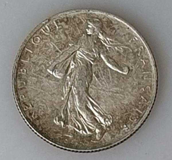 2 Francs 1915 Marianne, Frankreich, 835er Silbermünze