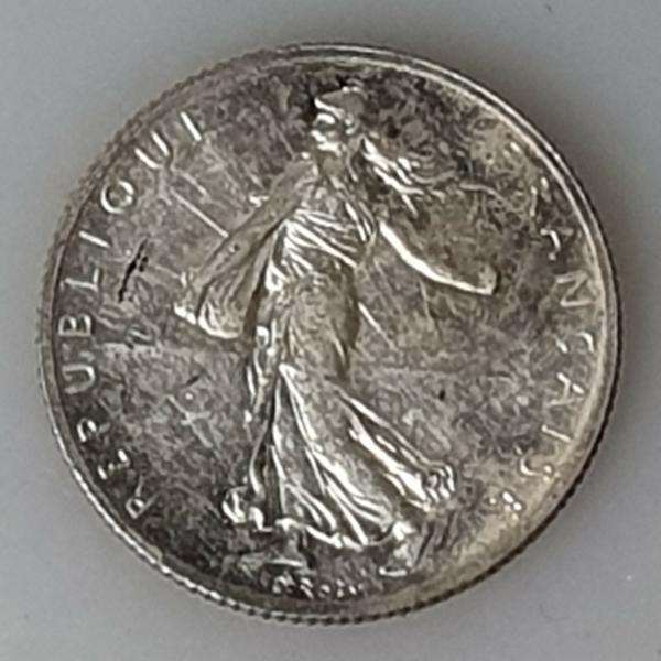 2 Francs 1914 Marianne, Frankreich, 835er Silbermünze