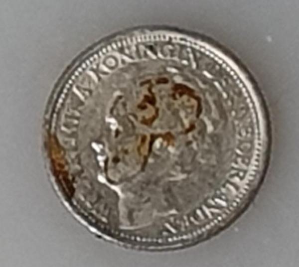 10 Cents -Königin Wilhelmina- 1941, Niederlande, Silber 0.640