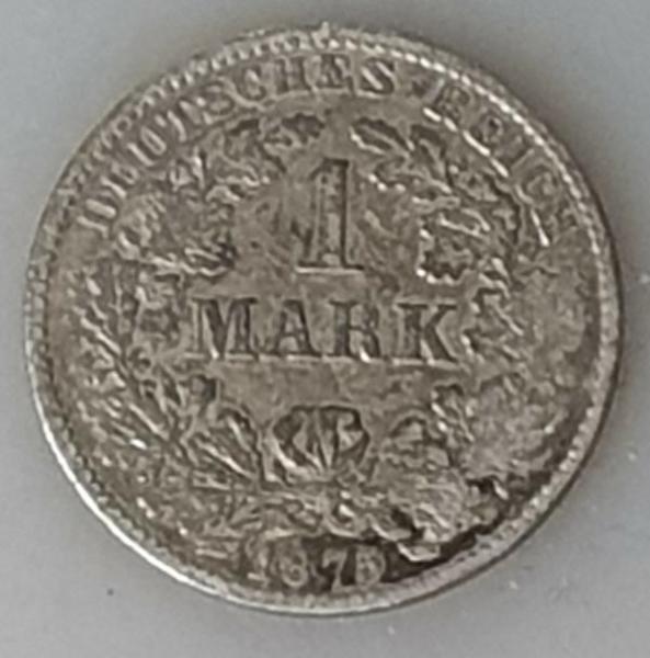 1 Mark 1875 Kaiserreich, Deutschland, 900er Silber
