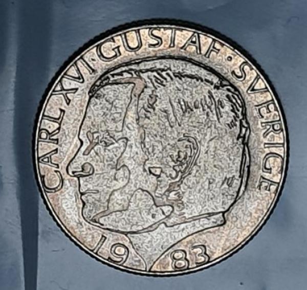 1 Krone 1983 Carl Gustav XVI, Schweden